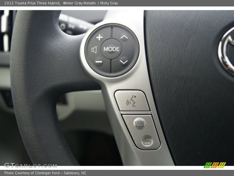 Winter Gray Metallic / Misty Gray 2013 Toyota Prius Three Hybrid