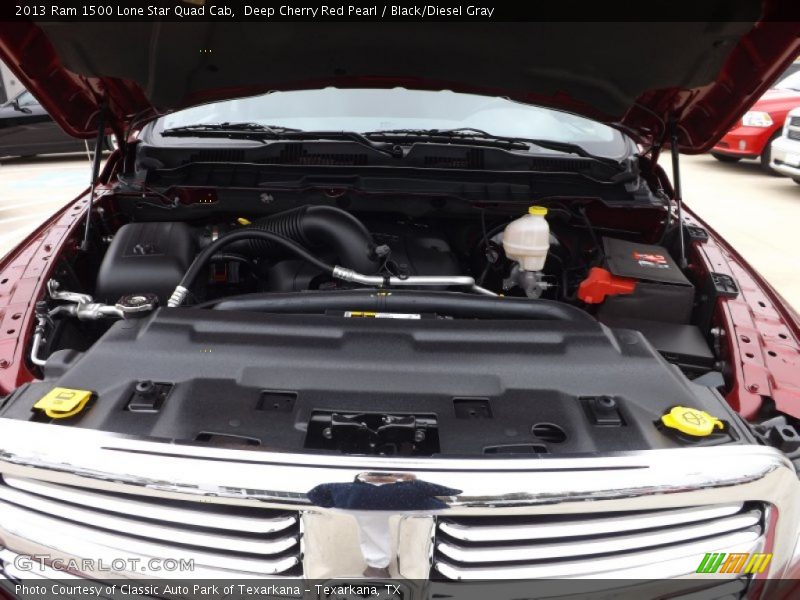 Deep Cherry Red Pearl / Black/Diesel Gray 2013 Ram 1500 Lone Star Quad Cab
