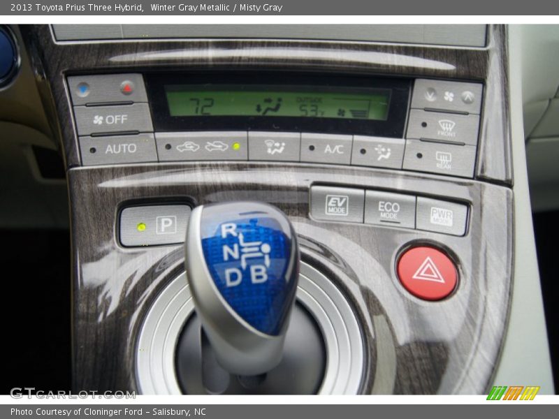 Winter Gray Metallic / Misty Gray 2013 Toyota Prius Three Hybrid