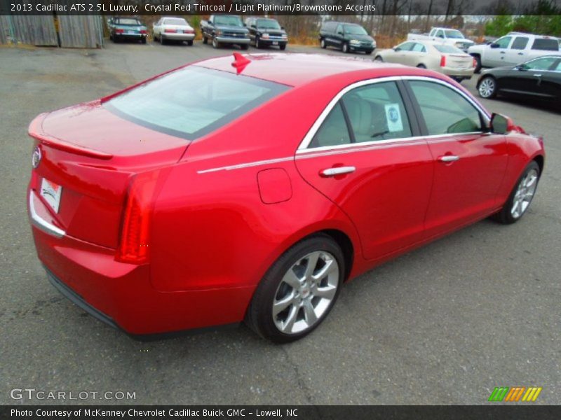 Crystal Red Tintcoat / Light Platinum/Brownstone Accents 2013 Cadillac ATS 2.5L Luxury