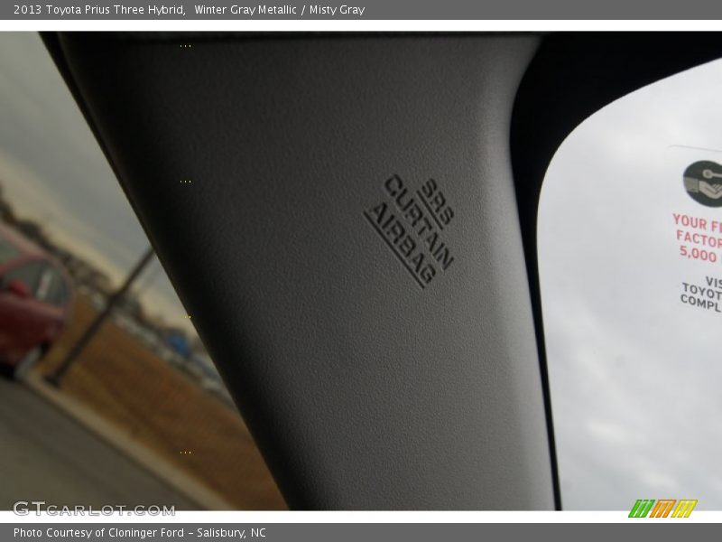 Winter Gray Metallic / Misty Gray 2013 Toyota Prius Three Hybrid