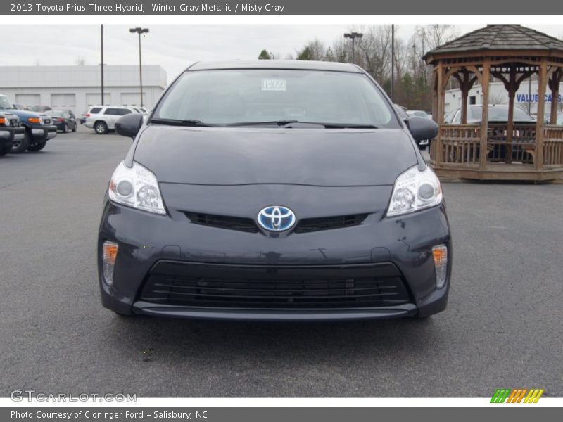 Winter Gray Metallic / Misty Gray 2013 Toyota Prius Three Hybrid