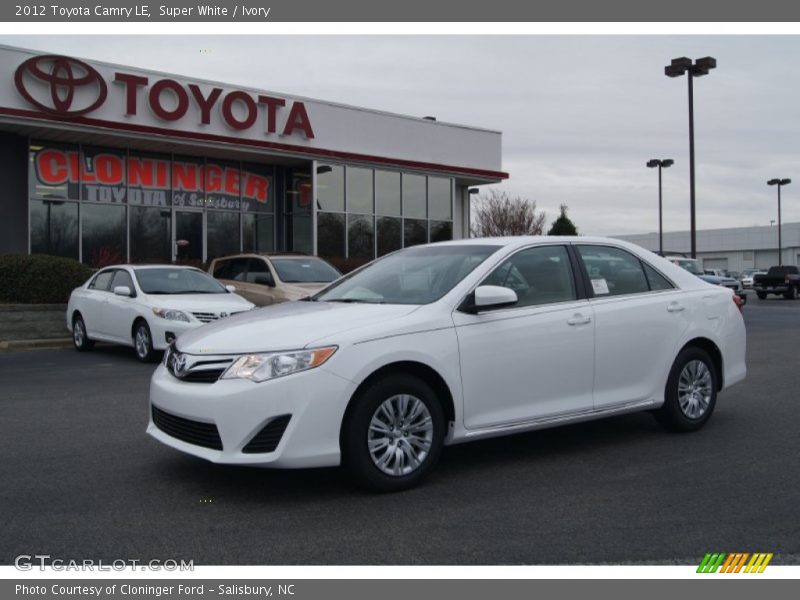 Super White / Ivory 2012 Toyota Camry LE