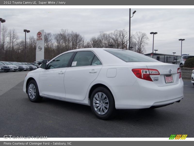 Super White / Ivory 2012 Toyota Camry LE
