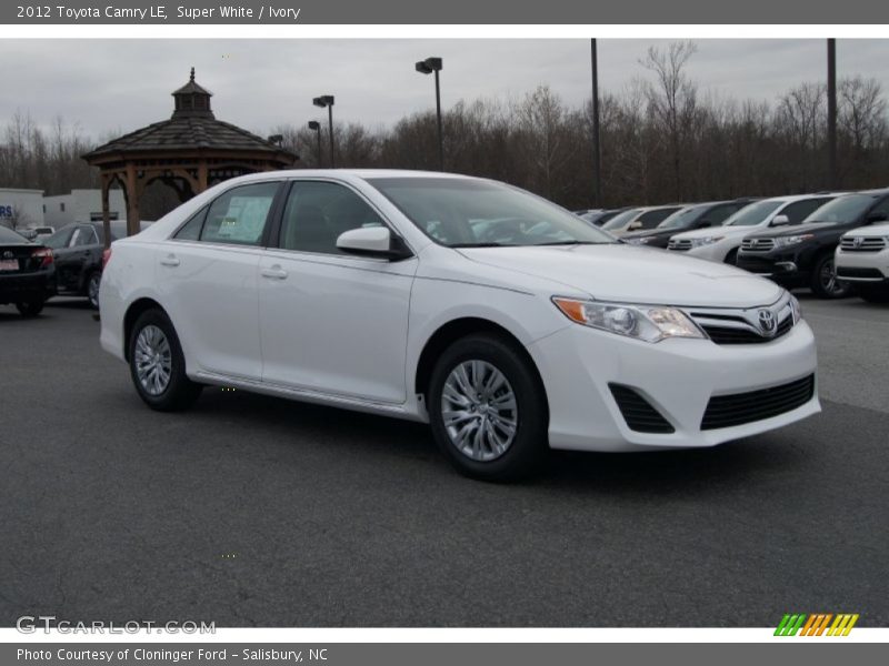 Super White / Ivory 2012 Toyota Camry LE