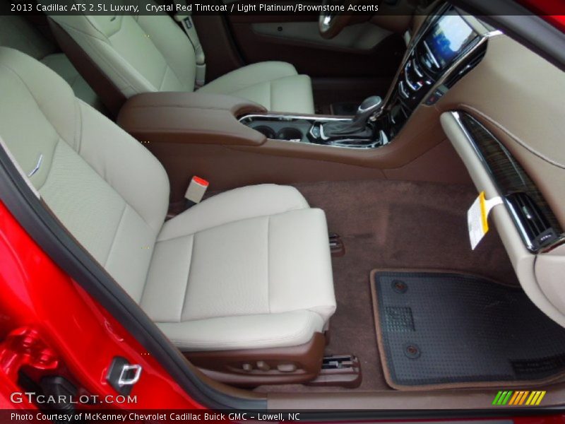 Crystal Red Tintcoat / Light Platinum/Brownstone Accents 2013 Cadillac ATS 2.5L Luxury
