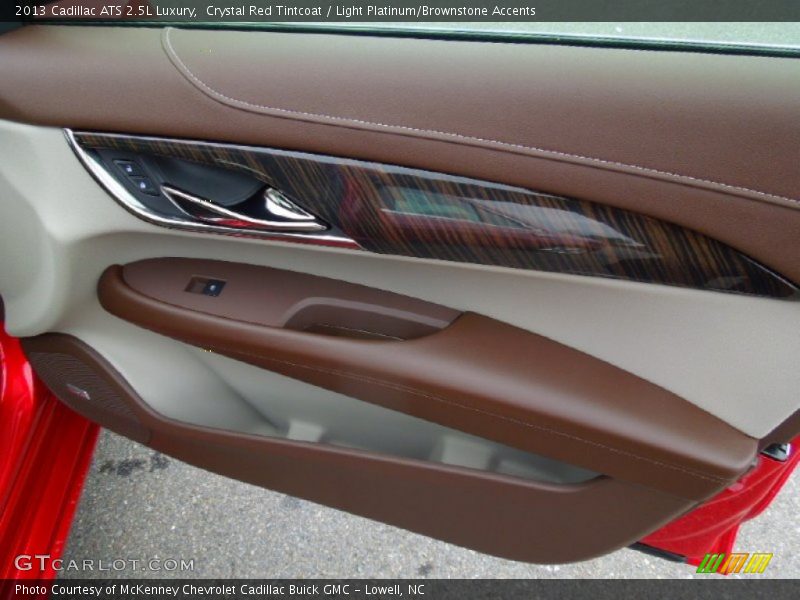 Crystal Red Tintcoat / Light Platinum/Brownstone Accents 2013 Cadillac ATS 2.5L Luxury