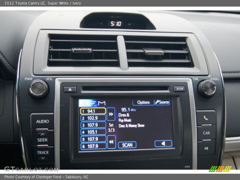 Super White / Ivory 2012 Toyota Camry LE
