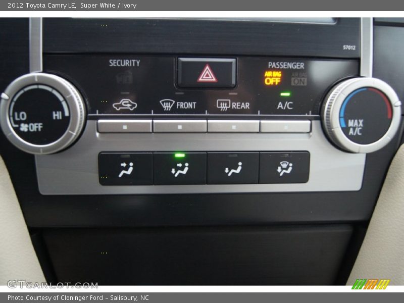 Super White / Ivory 2012 Toyota Camry LE