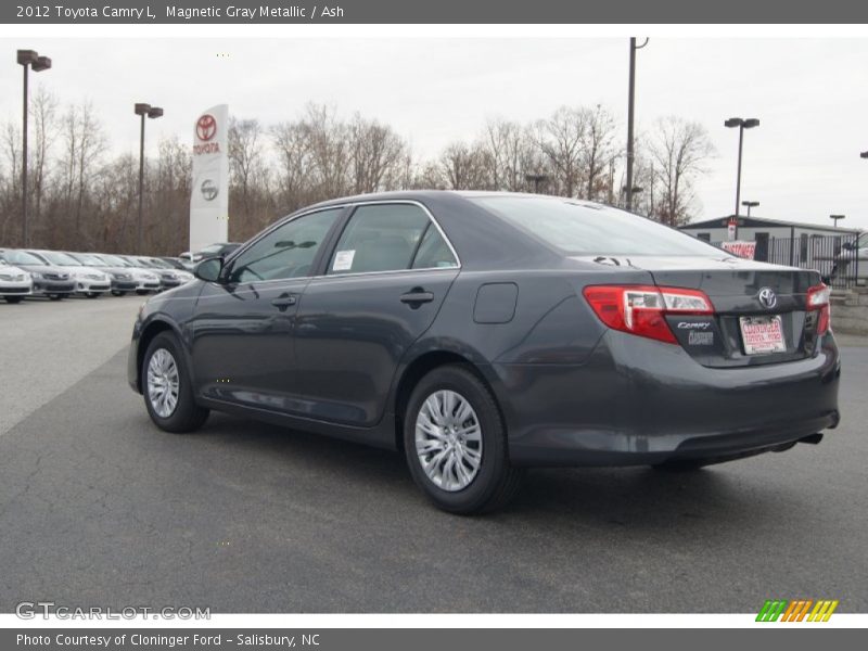 Magnetic Gray Metallic / Ash 2012 Toyota Camry L