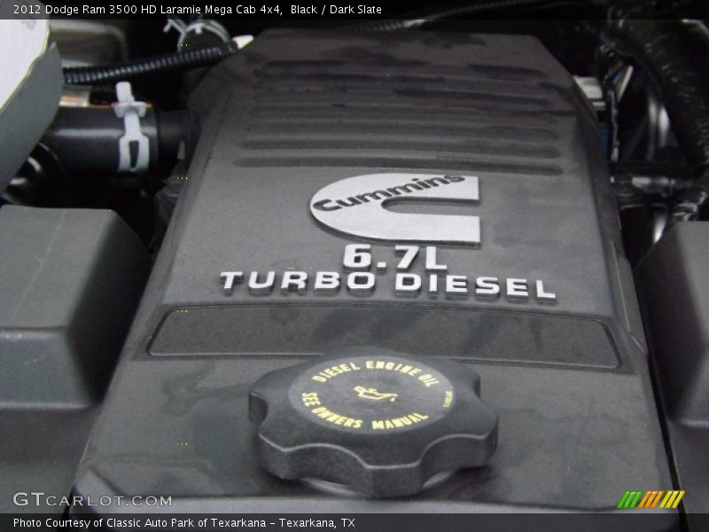 Black / Dark Slate 2012 Dodge Ram 3500 HD Laramie Mega Cab 4x4