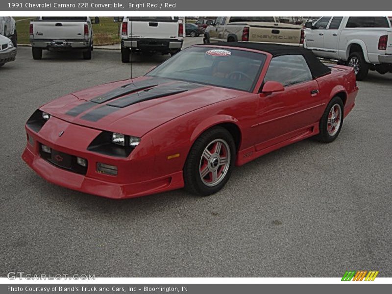Bright Red / Red 1991 Chevrolet Camaro Z28 Convertible