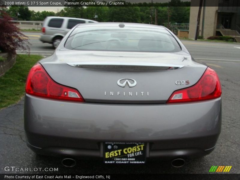Platinum Graphite Gray / Graphite 2008 Infiniti G 37 S Sport Coupe