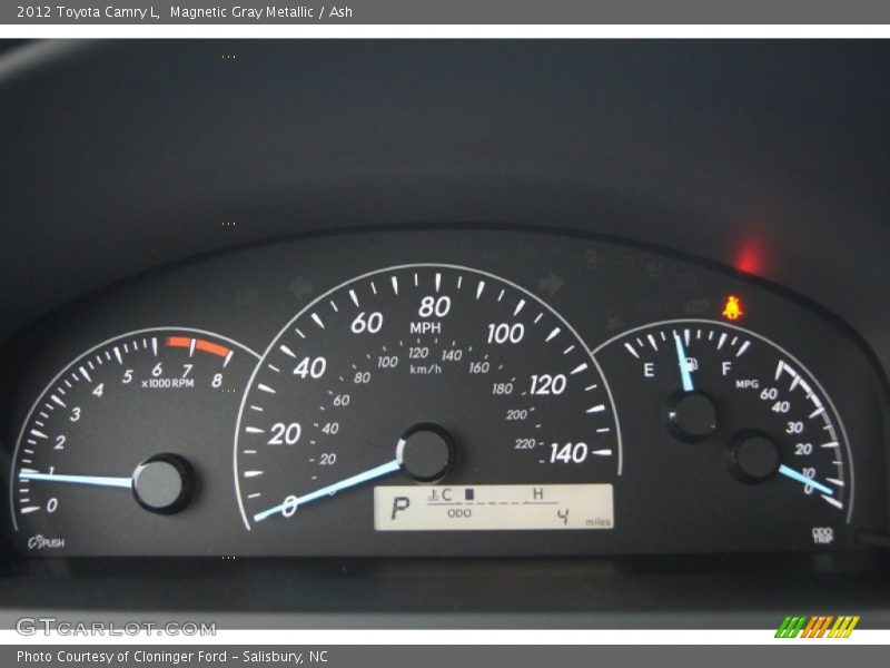 Magnetic Gray Metallic / Ash 2012 Toyota Camry L