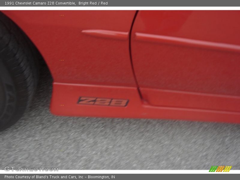 Bright Red / Red 1991 Chevrolet Camaro Z28 Convertible