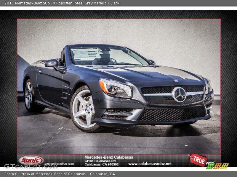 Steel Grey Metallic / Black 2013 Mercedes-Benz SL 550 Roadster