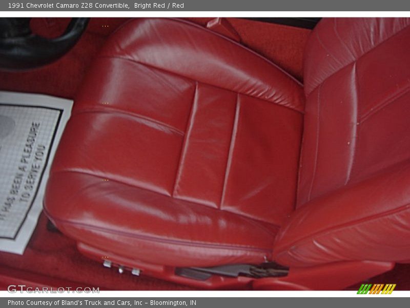 Bright Red / Red 1991 Chevrolet Camaro Z28 Convertible