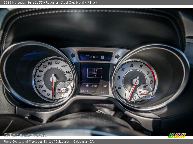 Steel Grey Metallic / Black 2013 Mercedes-Benz SL 550 Roadster