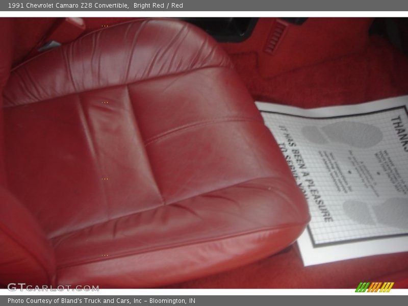 Bright Red / Red 1991 Chevrolet Camaro Z28 Convertible