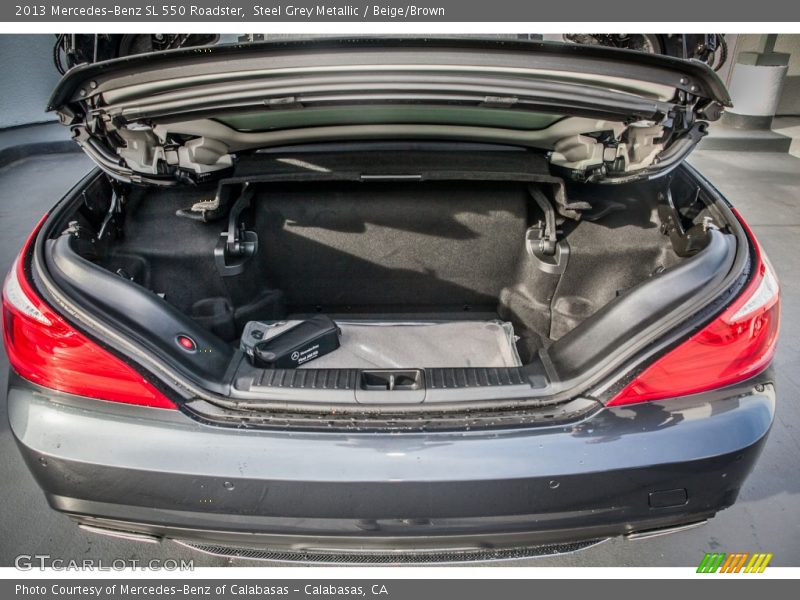 Steel Grey Metallic / Beige/Brown 2013 Mercedes-Benz SL 550 Roadster