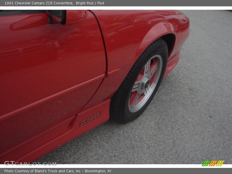 Bright Red / Red 1991 Chevrolet Camaro Z28 Convertible