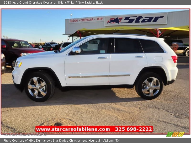 Bright White / New Saddle/Black 2013 Jeep Grand Cherokee Overland