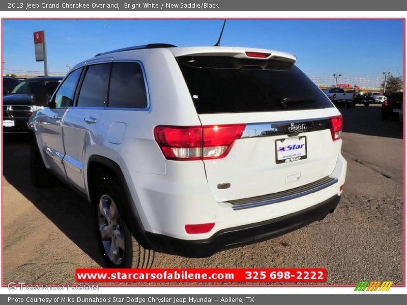Bright White / New Saddle/Black 2013 Jeep Grand Cherokee Overland