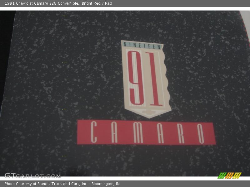 Bright Red / Red 1991 Chevrolet Camaro Z28 Convertible