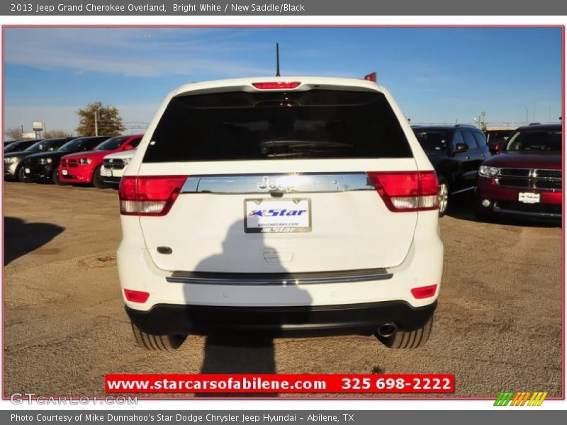 Bright White / New Saddle/Black 2013 Jeep Grand Cherokee Overland