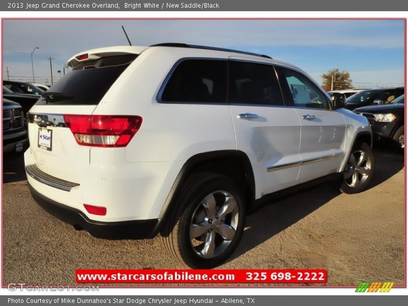 Bright White / New Saddle/Black 2013 Jeep Grand Cherokee Overland
