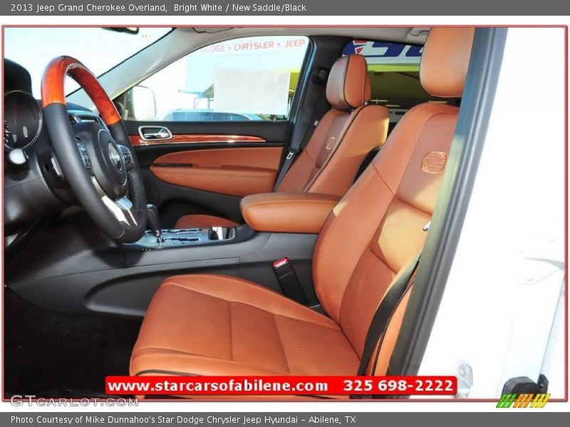 Bright White / New Saddle/Black 2013 Jeep Grand Cherokee Overland