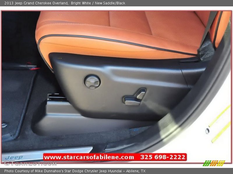 Bright White / New Saddle/Black 2013 Jeep Grand Cherokee Overland