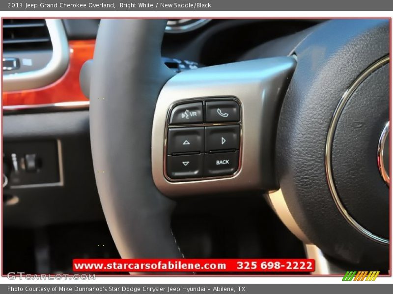 Bright White / New Saddle/Black 2013 Jeep Grand Cherokee Overland