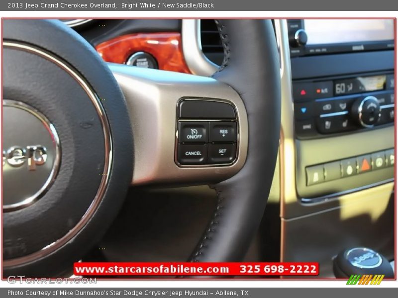 Bright White / New Saddle/Black 2013 Jeep Grand Cherokee Overland