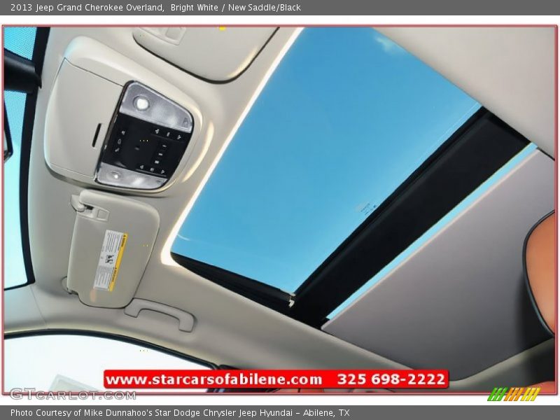 Bright White / New Saddle/Black 2013 Jeep Grand Cherokee Overland