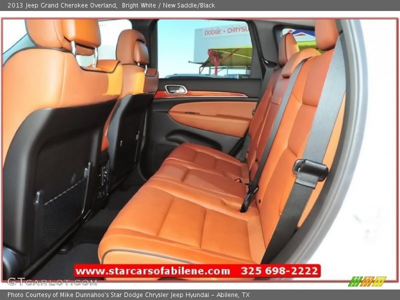 Bright White / New Saddle/Black 2013 Jeep Grand Cherokee Overland