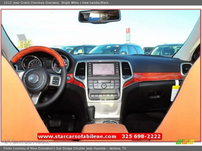Bright White / New Saddle/Black 2013 Jeep Grand Cherokee Overland
