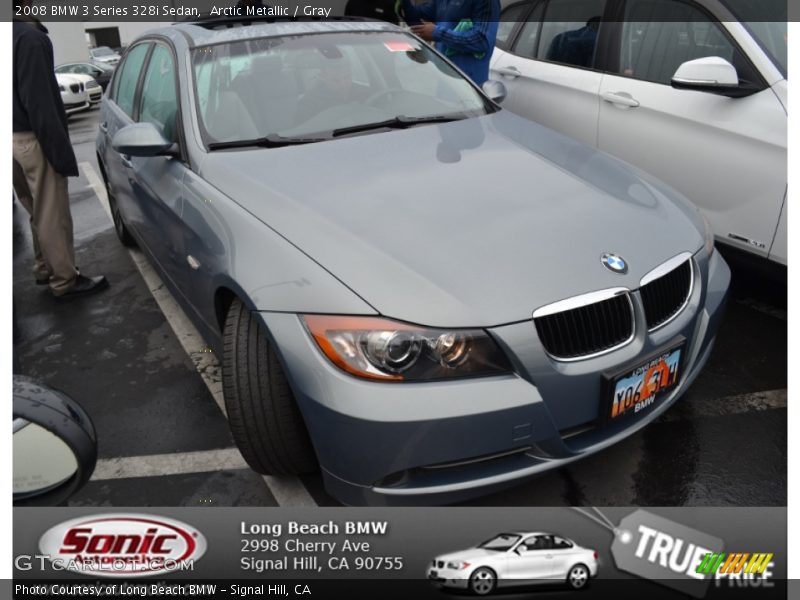 Arctic Metallic / Gray 2008 BMW 3 Series 328i Sedan