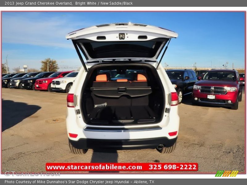 Bright White / New Saddle/Black 2013 Jeep Grand Cherokee Overland