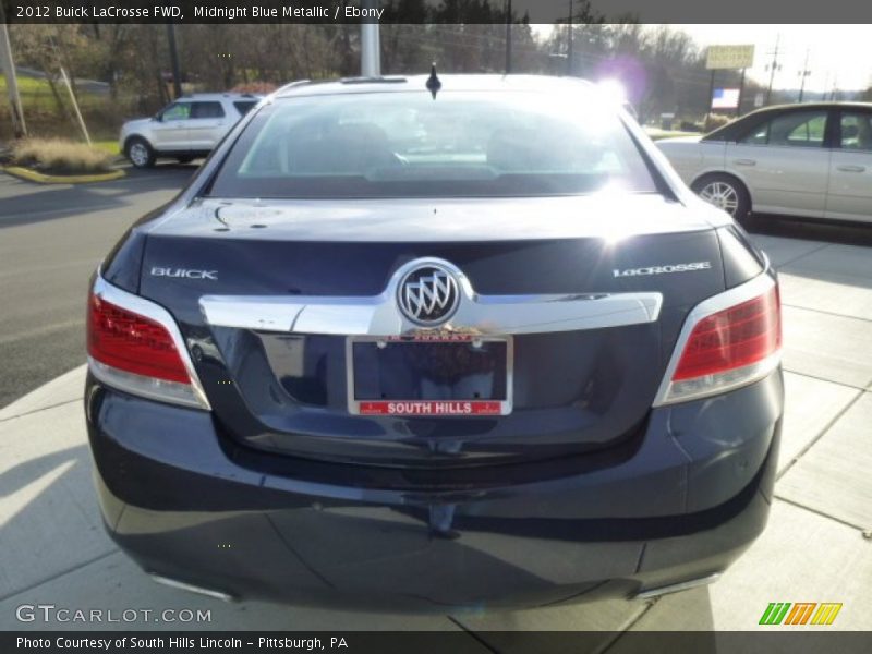 Midnight Blue Metallic / Ebony 2012 Buick LaCrosse FWD