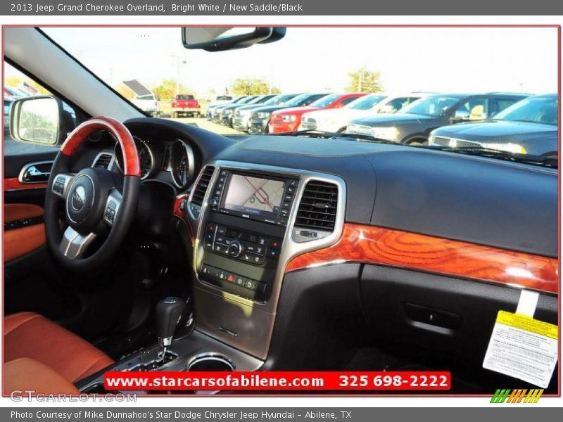 Bright White / New Saddle/Black 2013 Jeep Grand Cherokee Overland