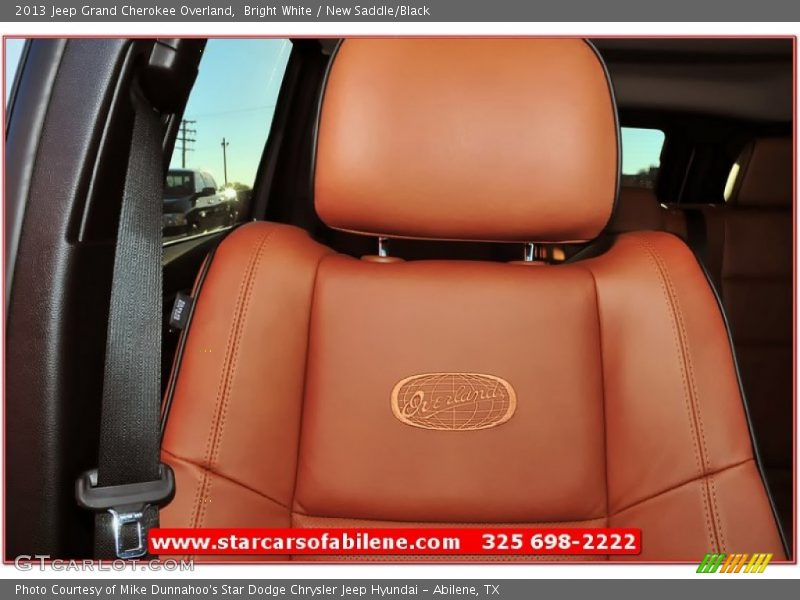 Bright White / New Saddle/Black 2013 Jeep Grand Cherokee Overland