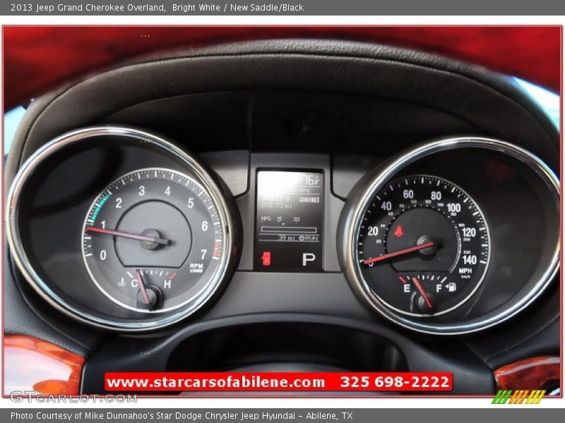 Bright White / New Saddle/Black 2013 Jeep Grand Cherokee Overland