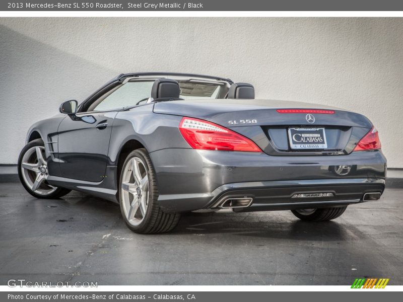 Steel Grey Metallic / Black 2013 Mercedes-Benz SL 550 Roadster