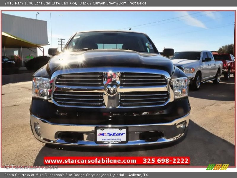 Black / Canyon Brown/Light Frost Beige 2013 Ram 1500 Lone Star Crew Cab 4x4