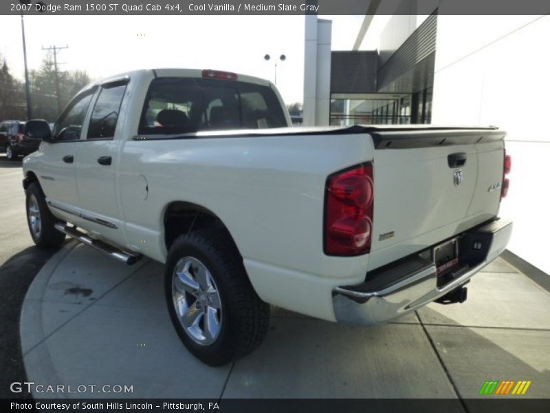 Cool Vanilla / Medium Slate Gray 2007 Dodge Ram 1500 ST Quad Cab 4x4