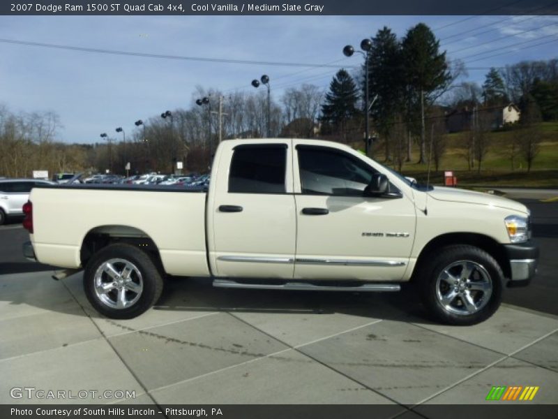 Cool Vanilla / Medium Slate Gray 2007 Dodge Ram 1500 ST Quad Cab 4x4