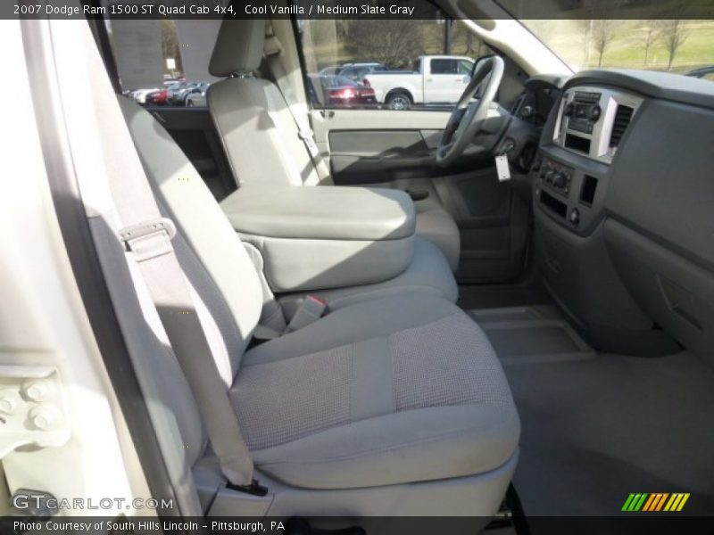 Cool Vanilla / Medium Slate Gray 2007 Dodge Ram 1500 ST Quad Cab 4x4
