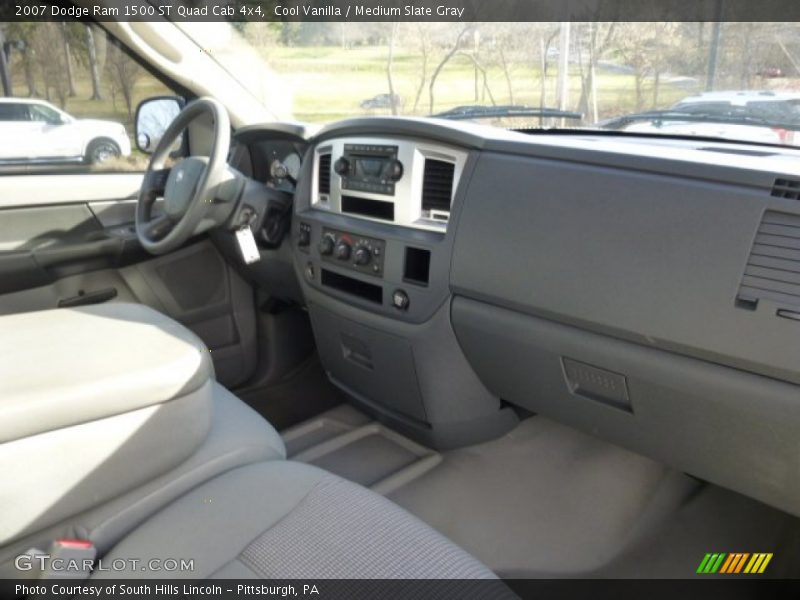 Cool Vanilla / Medium Slate Gray 2007 Dodge Ram 1500 ST Quad Cab 4x4