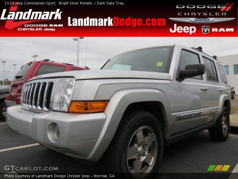 Bright Silver Metallic / Dark Slate Gray 2010 Jeep Commander Sport